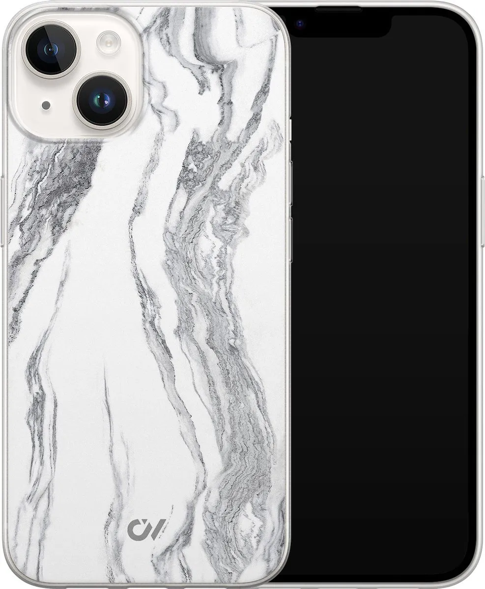 Casevibes iPhone 14 Hoesje A/14/UV/032 - Marble Ivory