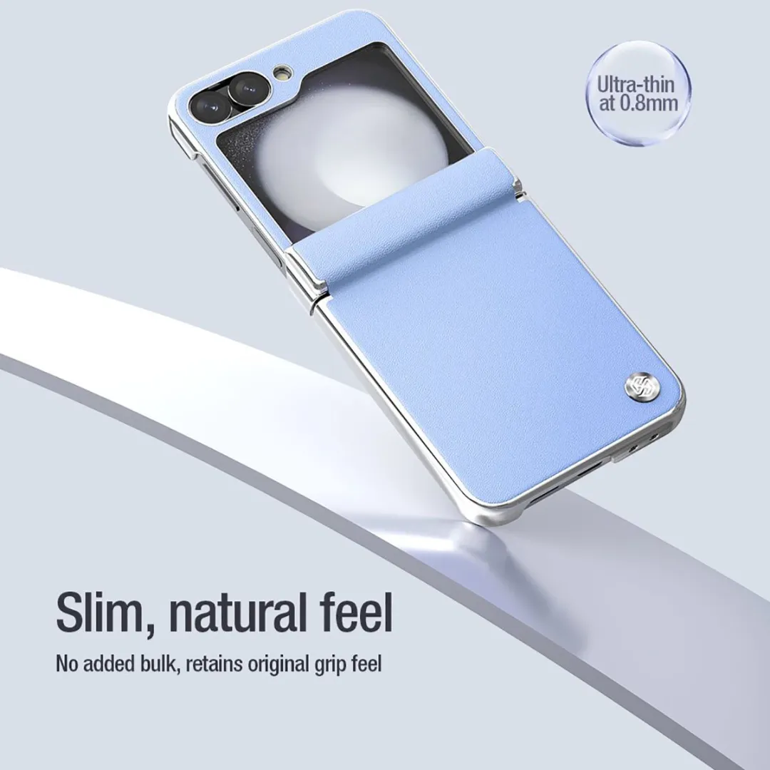 Nillkin CamShield Leather Hoesje Zwart - Samsung Galaxy Z Flip 6/7 FE