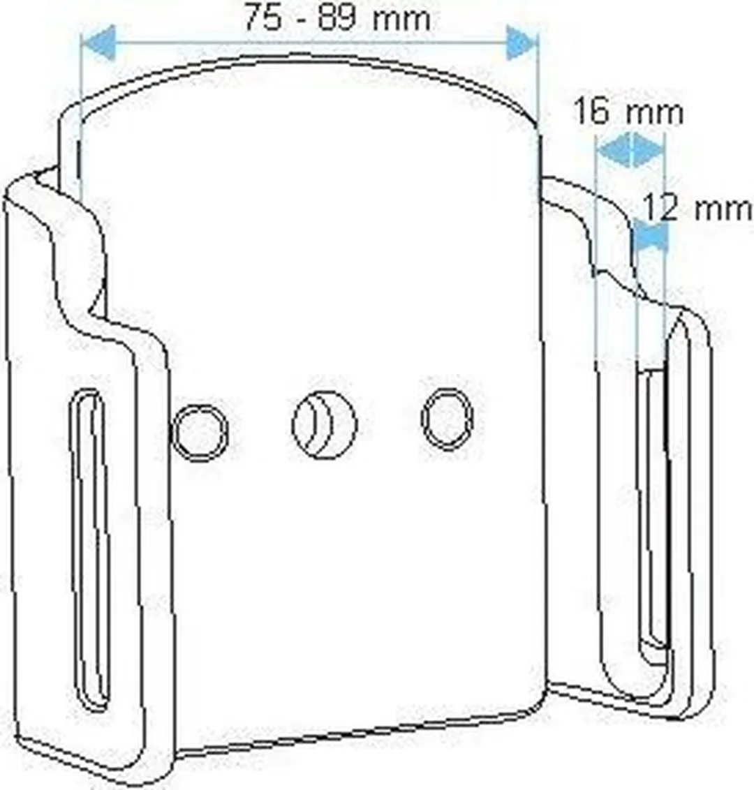 Brodit Universele Telefoonhouder 511484 - 3.2-4" - Zwart