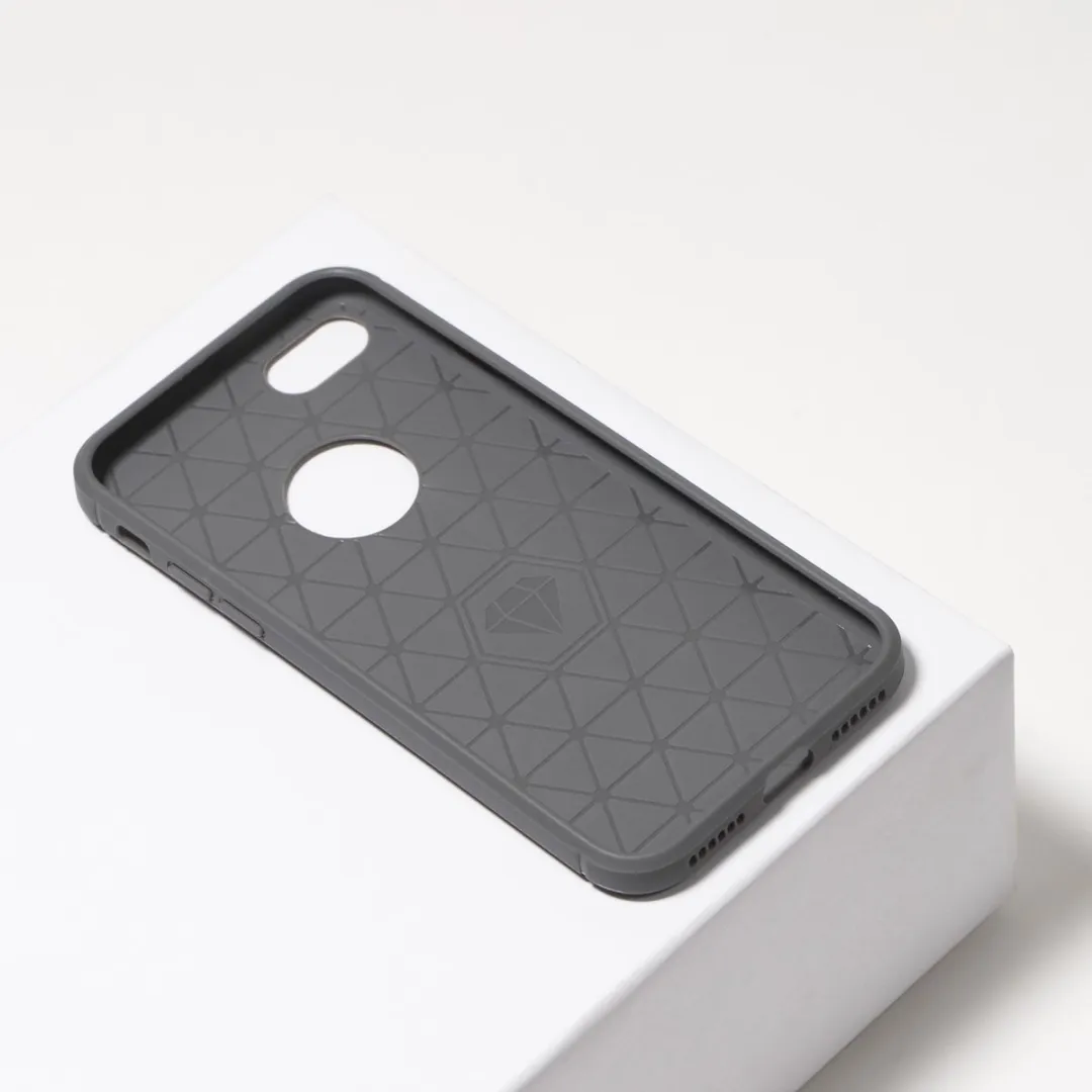 BMAX Carbon Soft Case iPhone 7/8 - Grijs
