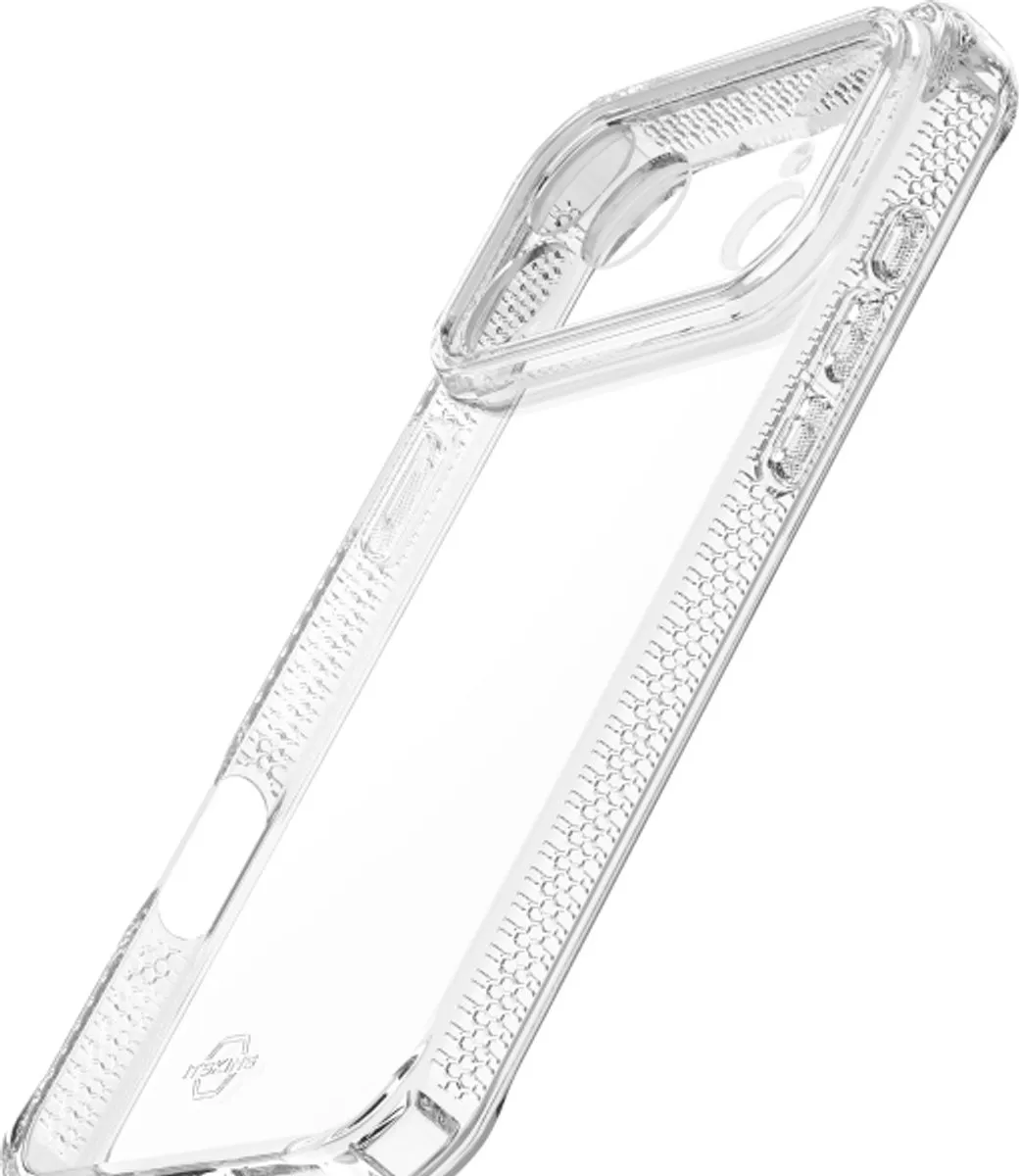 ITSKINS Doorzichtig Hoesje geschikt voor Apple iPhone 17 Pro Telefoonhoesje Flexibel TPU | ITSKINS Level 2 SpectrumClear R Backcover Shockproof | Doorzichtig Telefoonhoesje iPhone 17 Pro | Schokbestendig iPhone 17 Pro Telefoonhoesje | Anti Shock