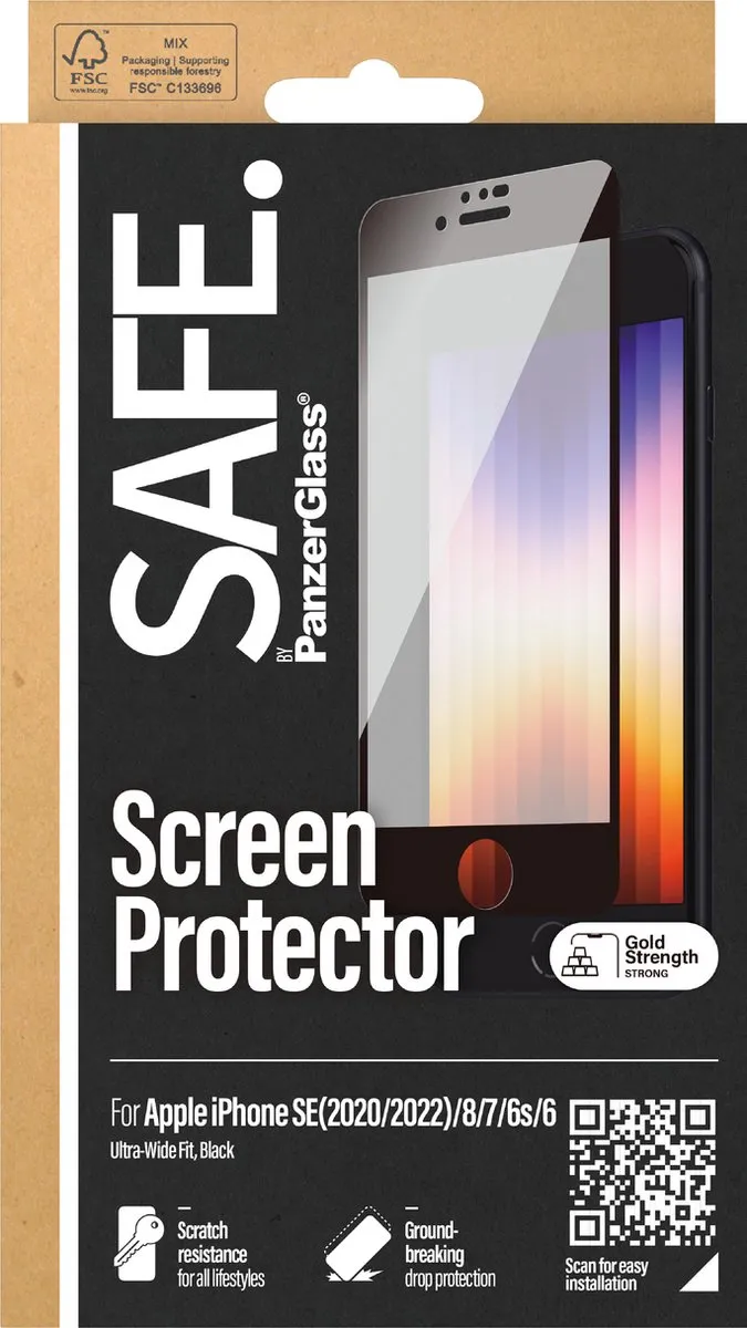 PanzerGlass SAFE iPhone 6 Screenprotector - Case Friendly