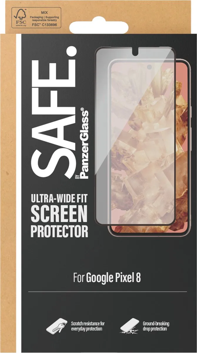 PanzerGlass SAFE Ultra-Wide Screenprotector Google Pixel 8