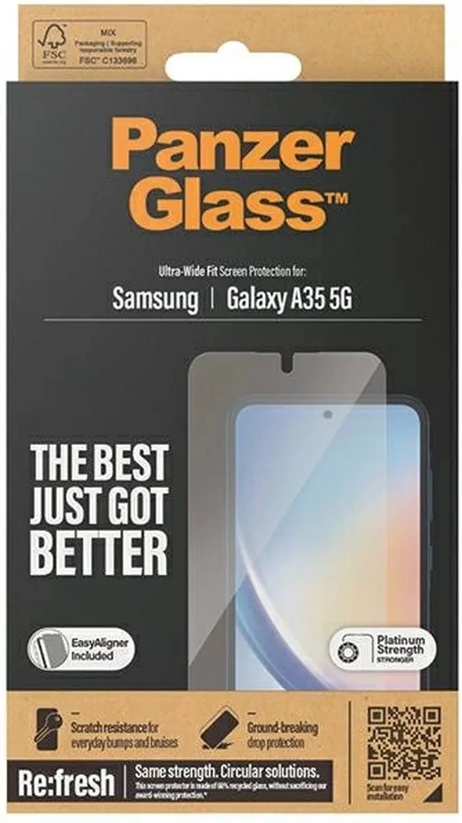PanzerGlass PZ-7357 Screenprotector Samsung Galaxy A34 - Ultra-Wide Fit
