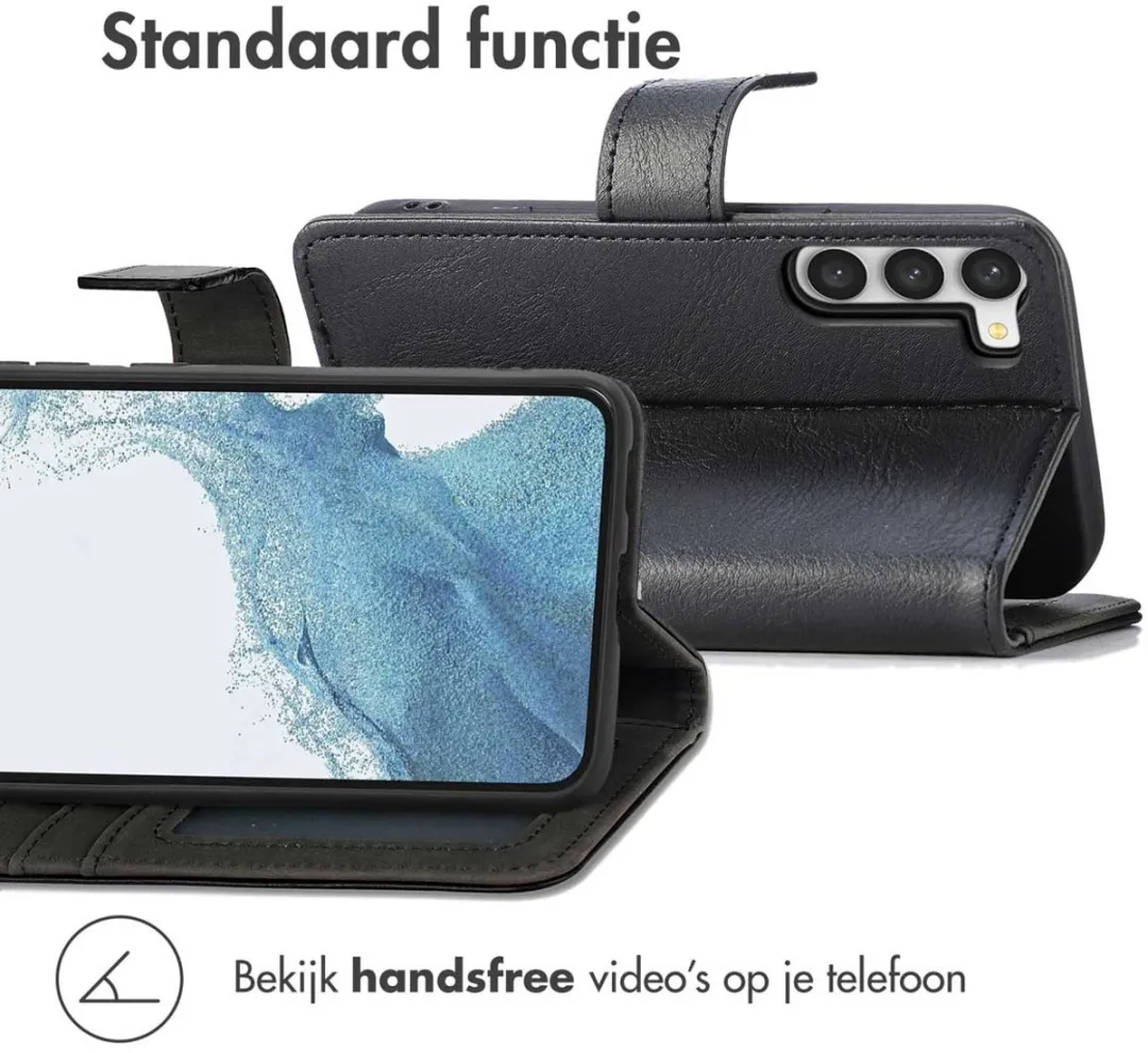 imosHion Hoesje Samsung Galaxy S23 Plus - 3 Pasjes - Zwart