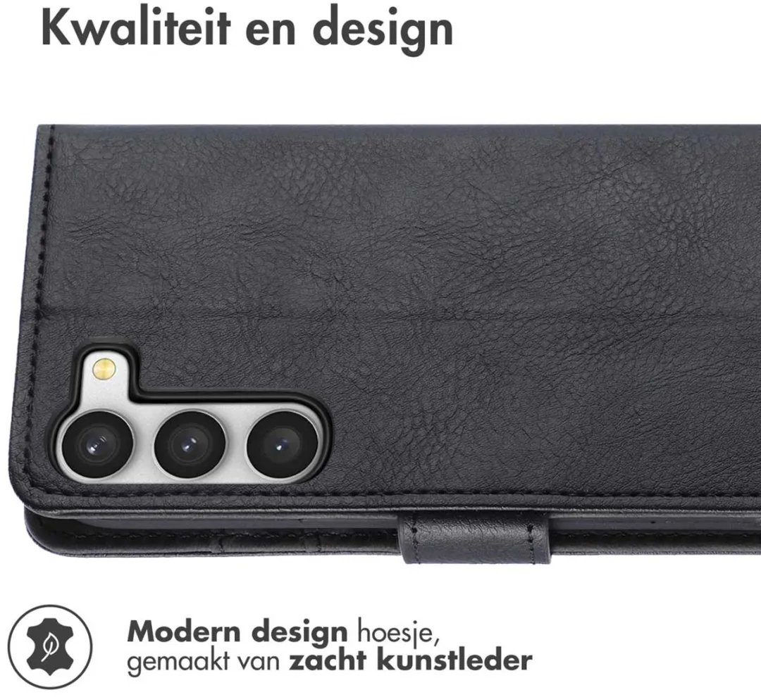 imosHion Hoesje Samsung Galaxy S23 Plus - 3 Pasjes - Zwart