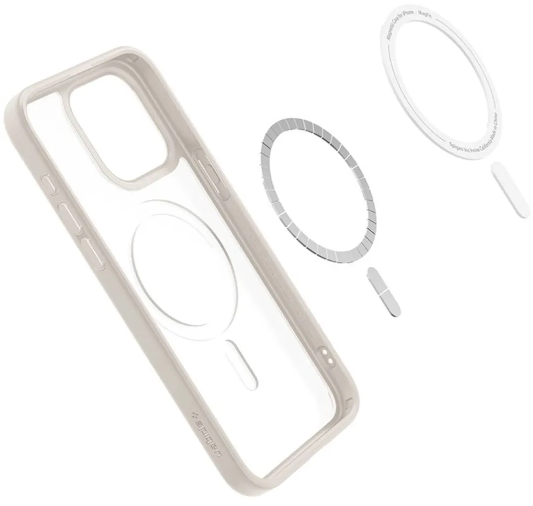 Spigen Ultra Hybrid MagSafe iPhone 15 Pro Hoesje - Frost Natural Titanium - 12157