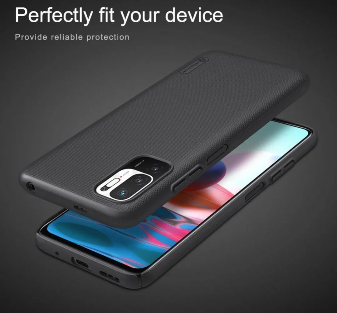 Nillkin - Hoesje geschikt voor Xiaomi Redmi Note 10 - Super Frosted Shield - Back Cover - Zwart