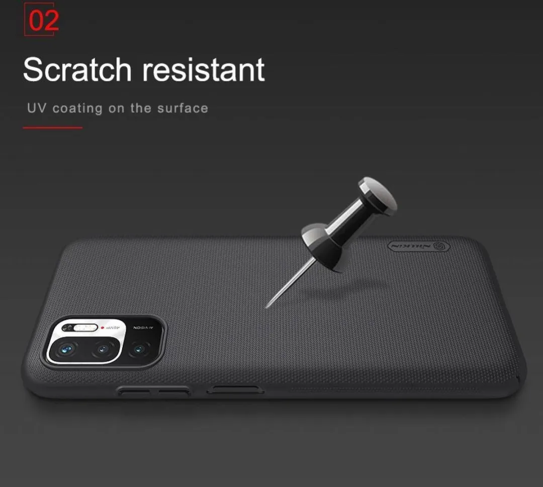 Nillkin - Hoesje geschikt voor Xiaomi Redmi Note 10 - Super Frosted Shield - Back Cover - Zwart