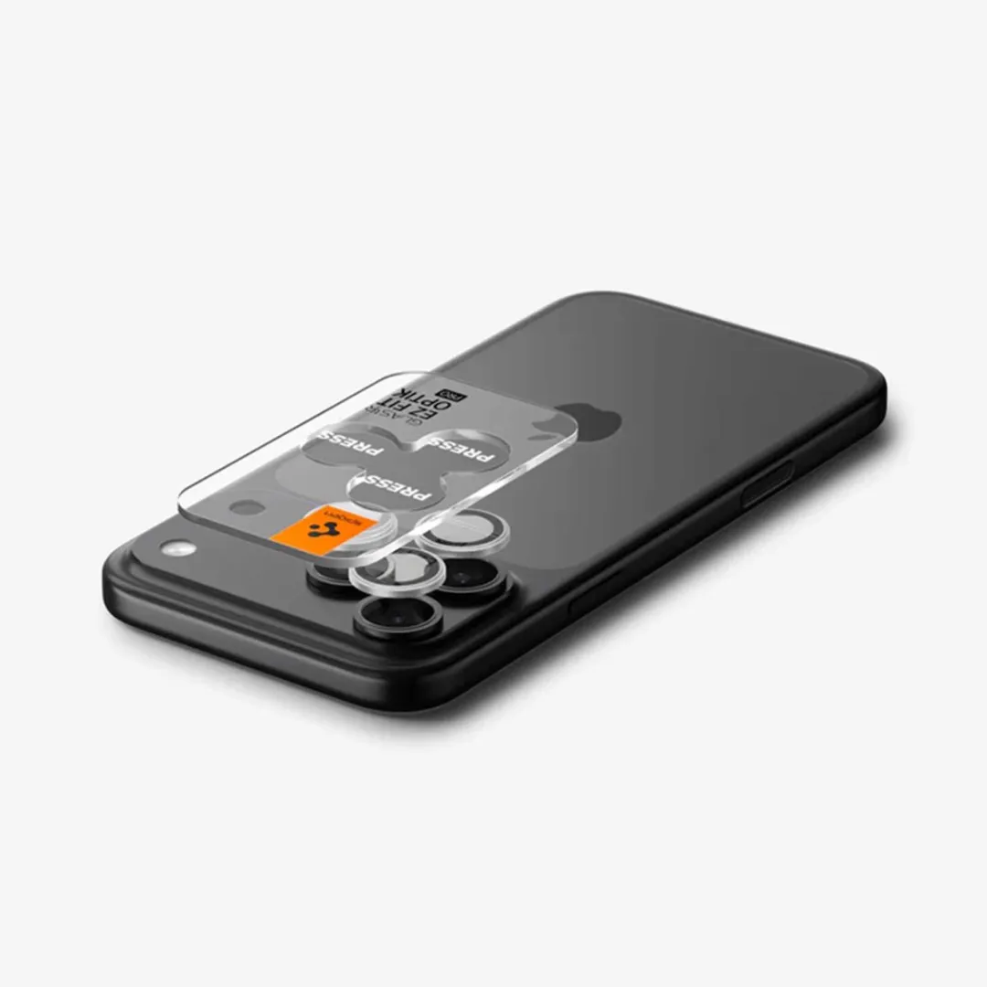 Spigen Optik Pro EZ Fit Lens Protector - iPhone 17/16/15/14 Pro (Max) - 2 Stuks - Zilver