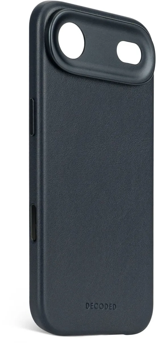Decoded Hoesje iPhone 17 Air - Premium Ecco Leer - Navy Blauw