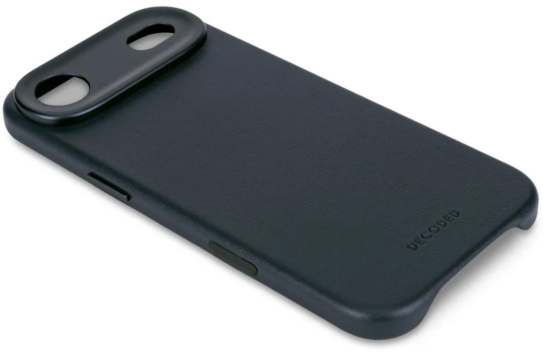 Decoded Hoesje iPhone 17 Air - Premium Ecco Leer - Navy Blauw