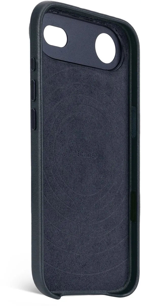 Decoded Hoesje iPhone 17 Air - Premium Ecco Leer - Navy Blauw