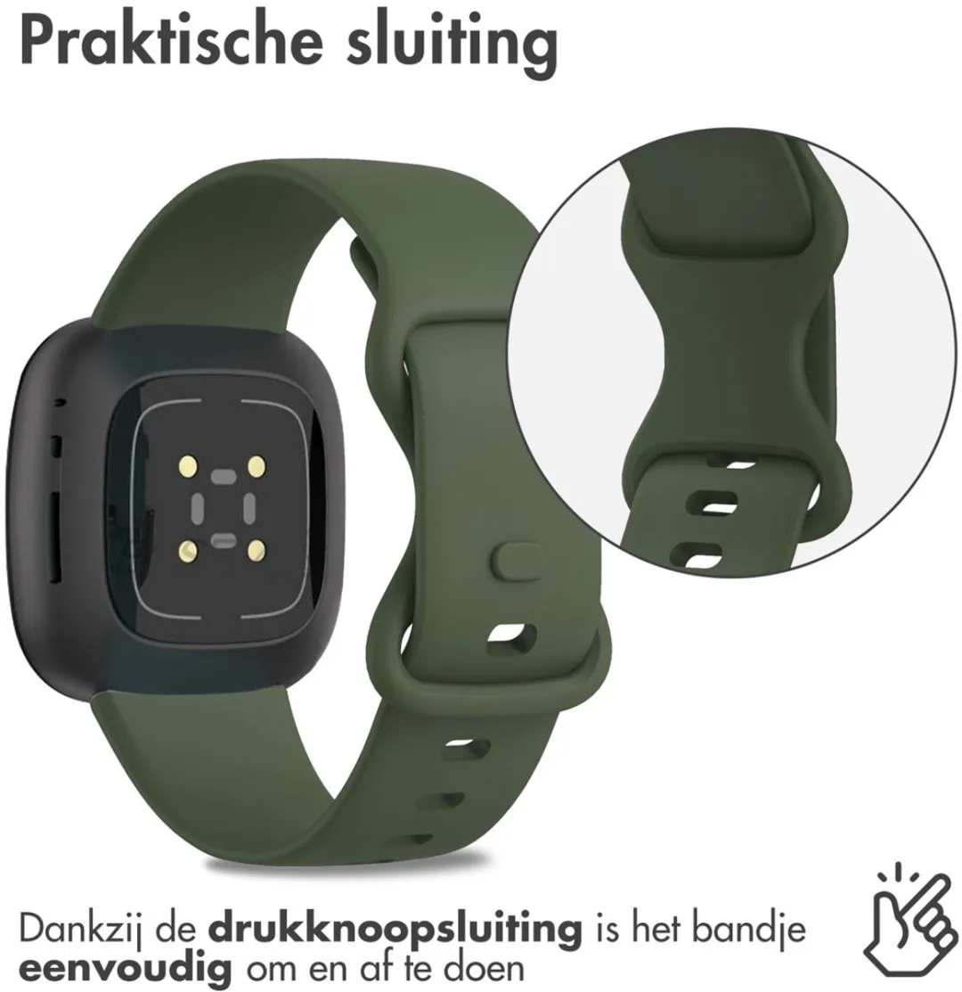 Imoshion Siliconen Bandje Fitbit Sense/Versa - Donkergroen