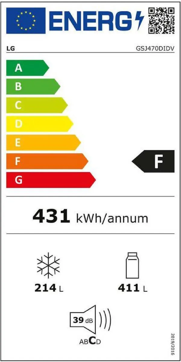 LG GSJ470DIDV Amerikaanse Koelkast - 601L - Grijs