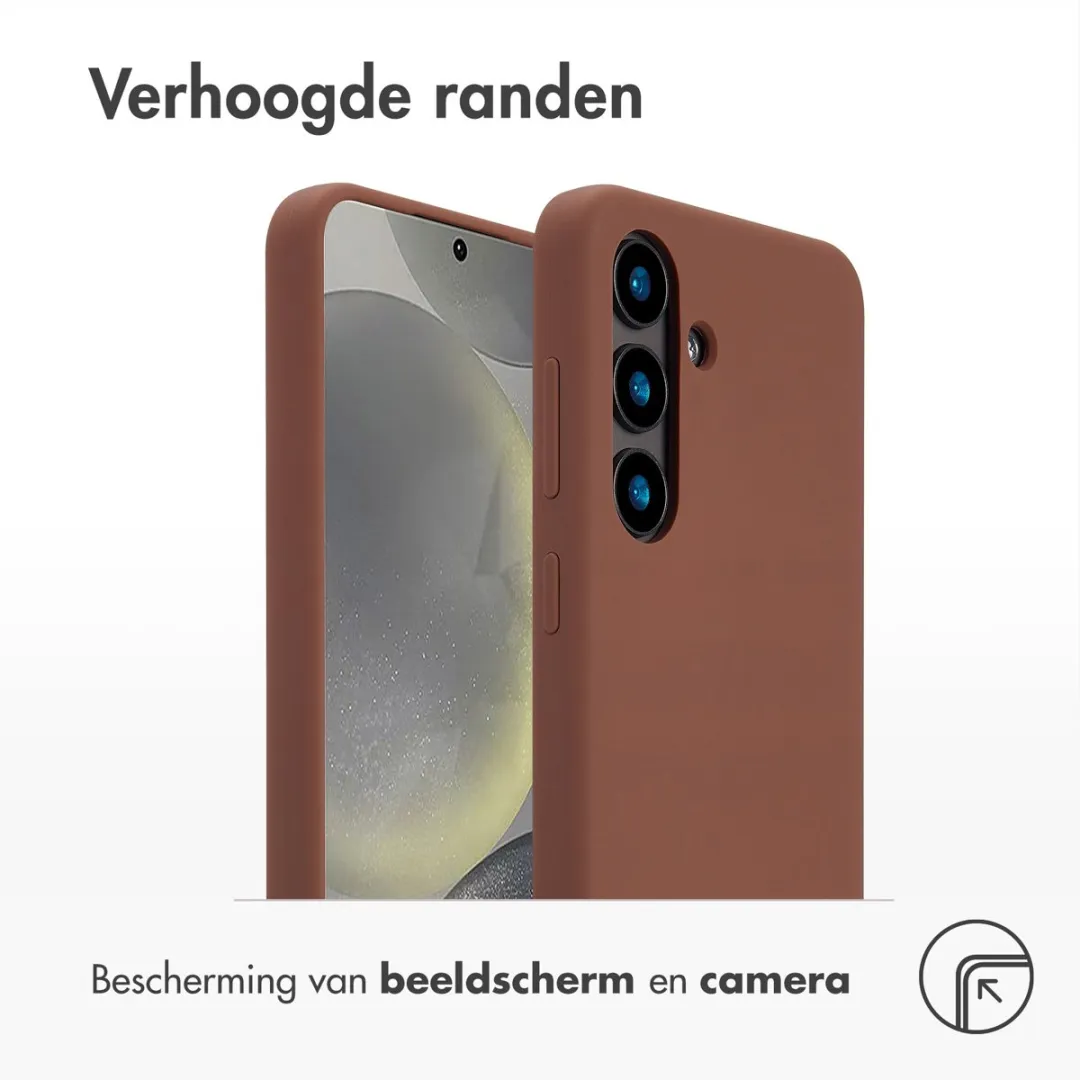 Accezz Hoesje Samsung Galaxy S24 - Liquid Silicone Bruin - MagSafe - afbeelding 6 van 6