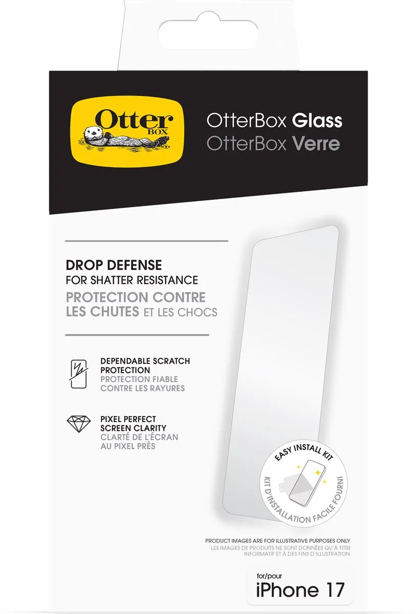 OtterBox Glass Screenprotector iPhone 17 - Transparant