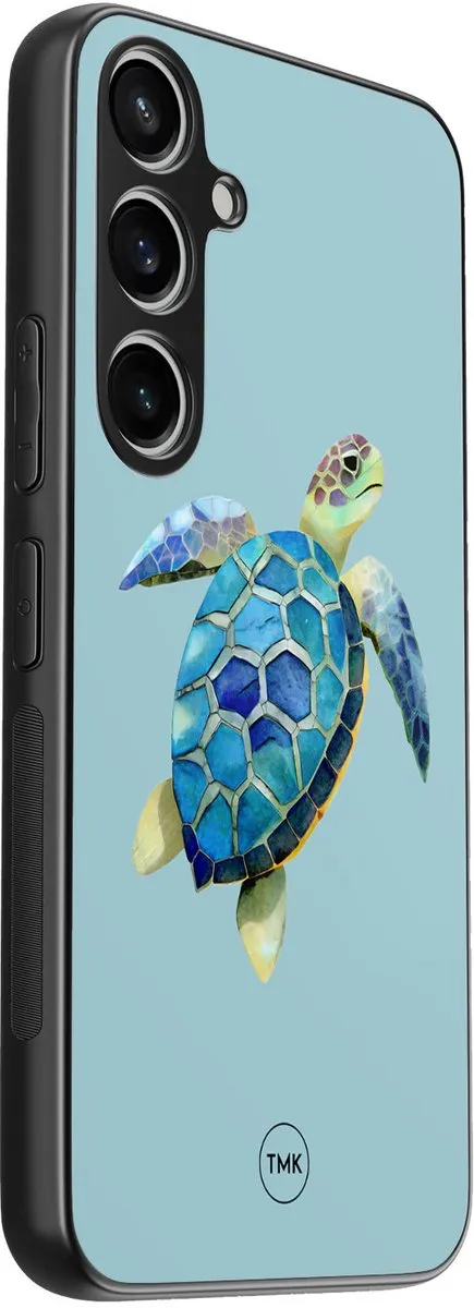 Casevibes Samsung Galaxy A35 Hoesje Schildpad - Blauw - TPU
