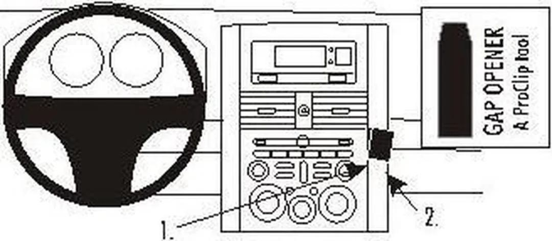 Brodit ProClip 853469 Houder - Mitsubishi Galant 2004-2012 - Angled mount