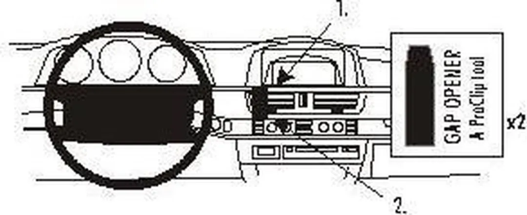 Brodit ProClip Houder BMW 7-Serie E65 Center Mount - Zwart - afbeelding 6 van 6