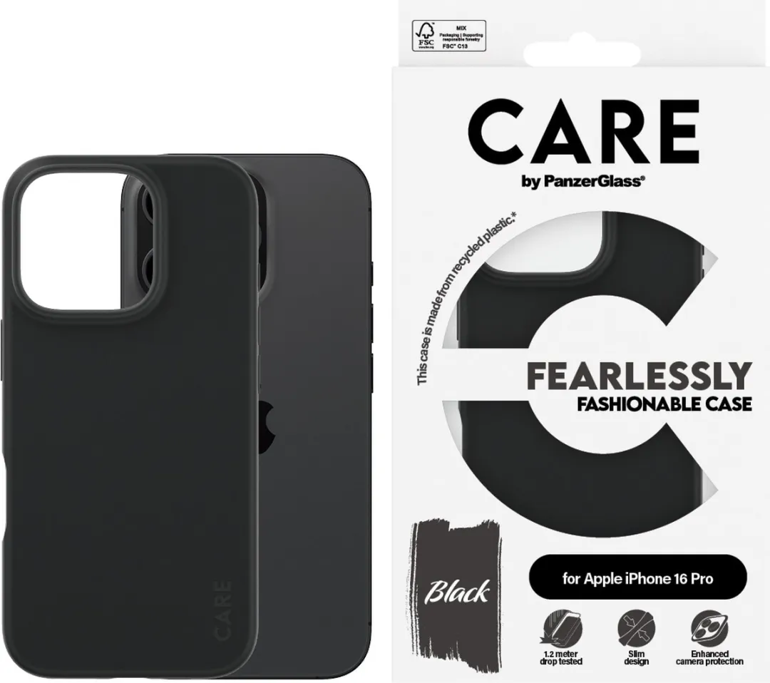 PanzerGlass CARE iPhone 15 Pro Hoes - Zwart