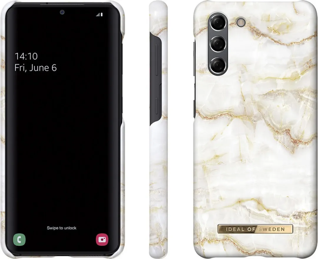 iDeal of Sweden Galaxy S21 Hardcase Golden Pearl Marble - 7340196263043