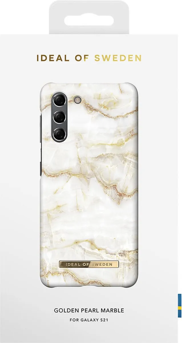 iDeal of Sweden Galaxy S21 Hardcase Golden Pearl Marble - 7340196263043