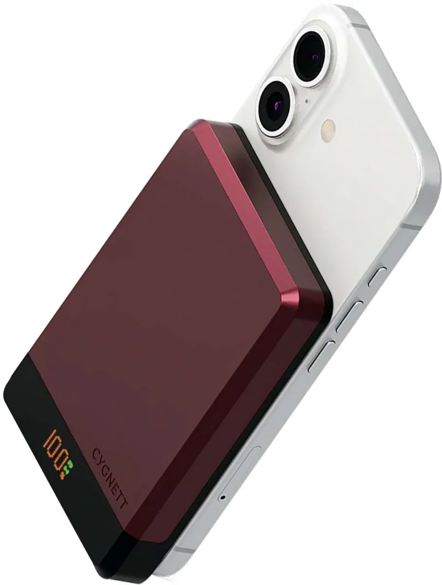Cygnett MagSlim Powerbank 5000mAh - 1x opladen - Rood