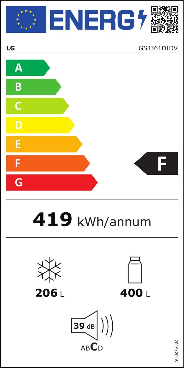 LG GSJ361DIDV Koelkast - 606L - Door-in-Door - No Frost