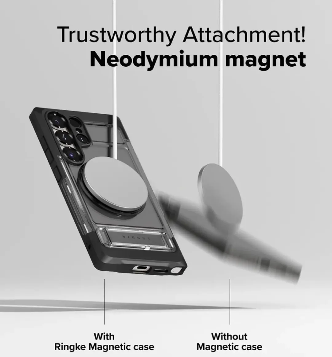 Ringke UX Magnetic Hoesje Samsung Galaxy S25 Ultra - Smoke Black