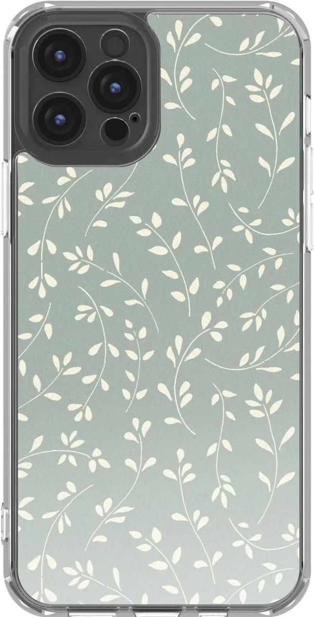 Imoshion iPhone 12 Pro Hoesje - Smoke Green Flowers