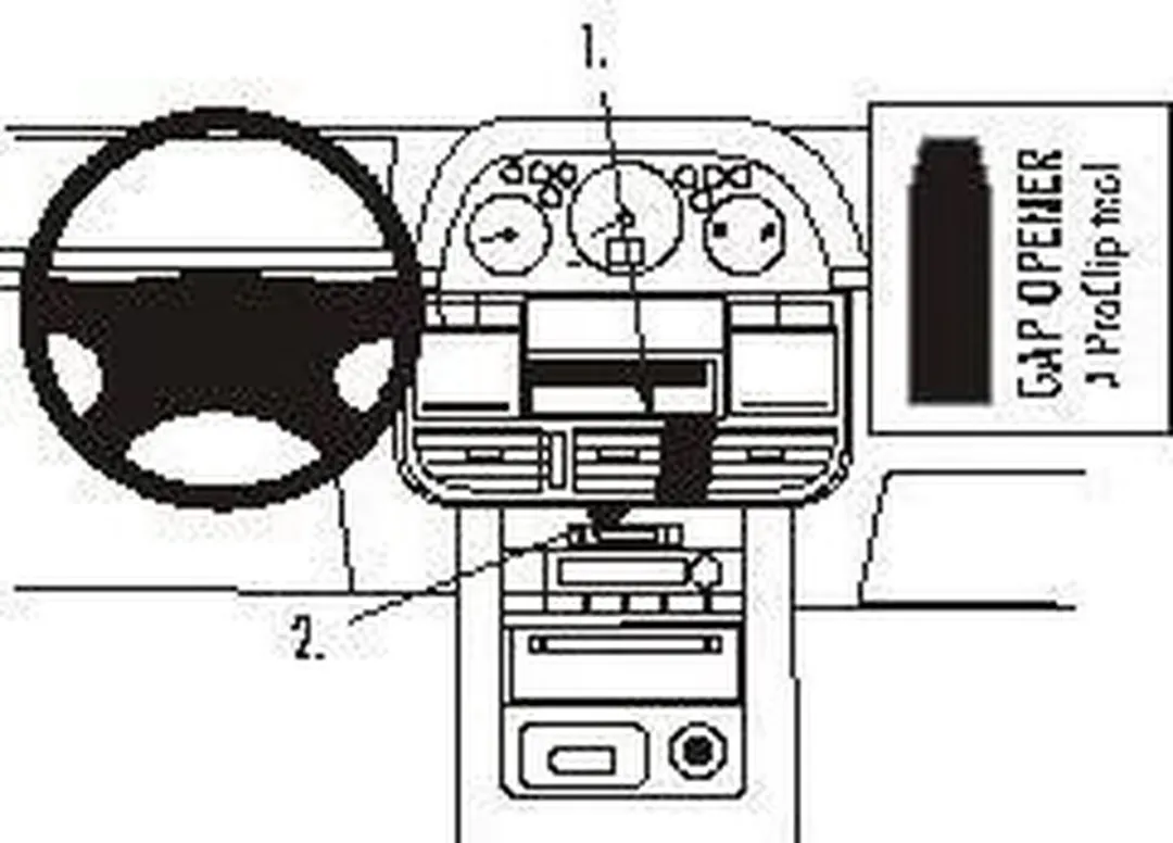 Brodit ProClip 853134 Telefoonhouder - Zwart - Nissan X-Trail 2002-2003