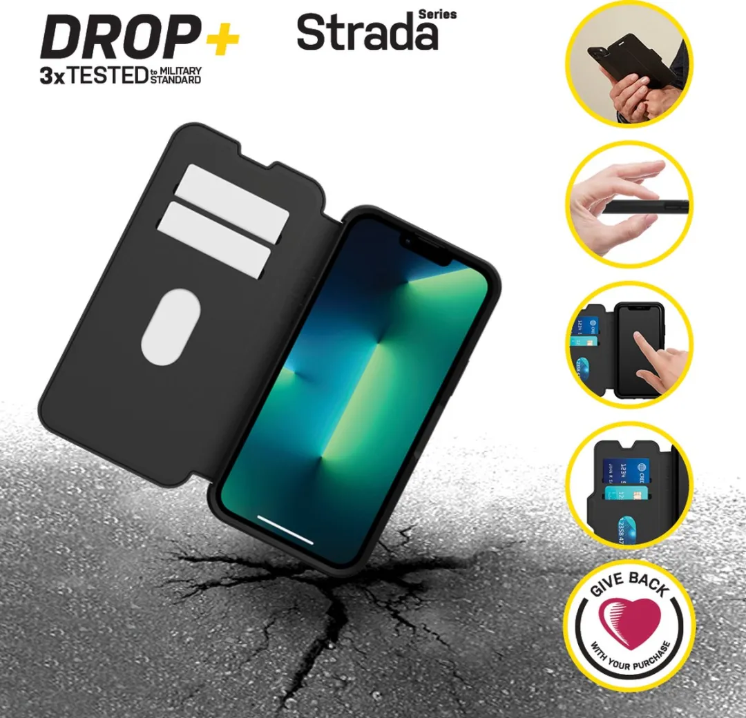 OtterBox Strada Folio Hoesje 77-85814 - iPhone 13 Pro Max - Zwart