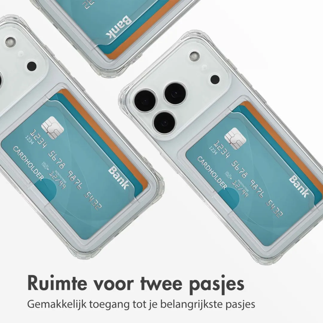 Imoshion Hoesje iPhone 17 Pro - 2 Pasjes - Transparant