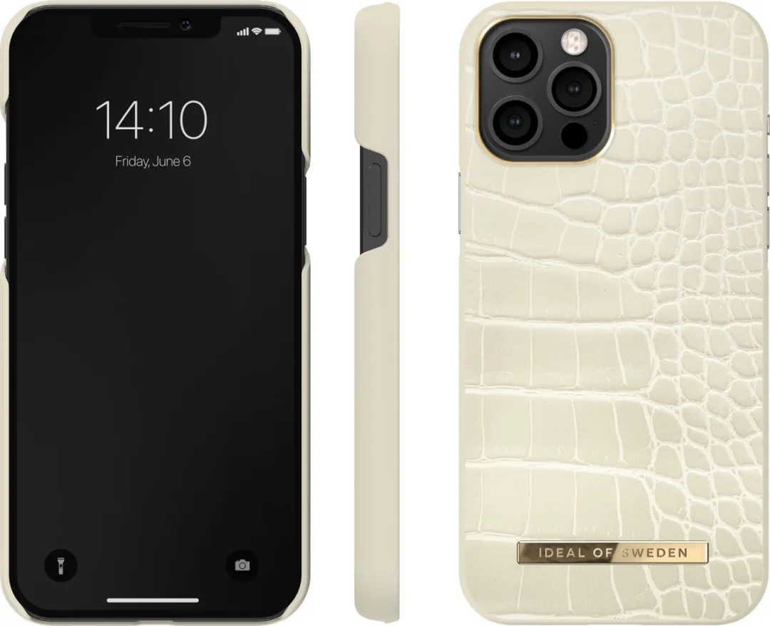 iDeal of Sweden Atelier Case iPhone 12 Pro Max Cream Beige Croco - IDACSS22-I2067-395 - afbeelding 5 van 5