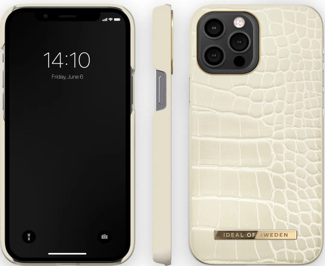 iDeal of Sweden Atelier Case iPhone 12 Pro Max Cream Beige Croco - IDACSS22-I2067-395 - afbeelding 4 van 5