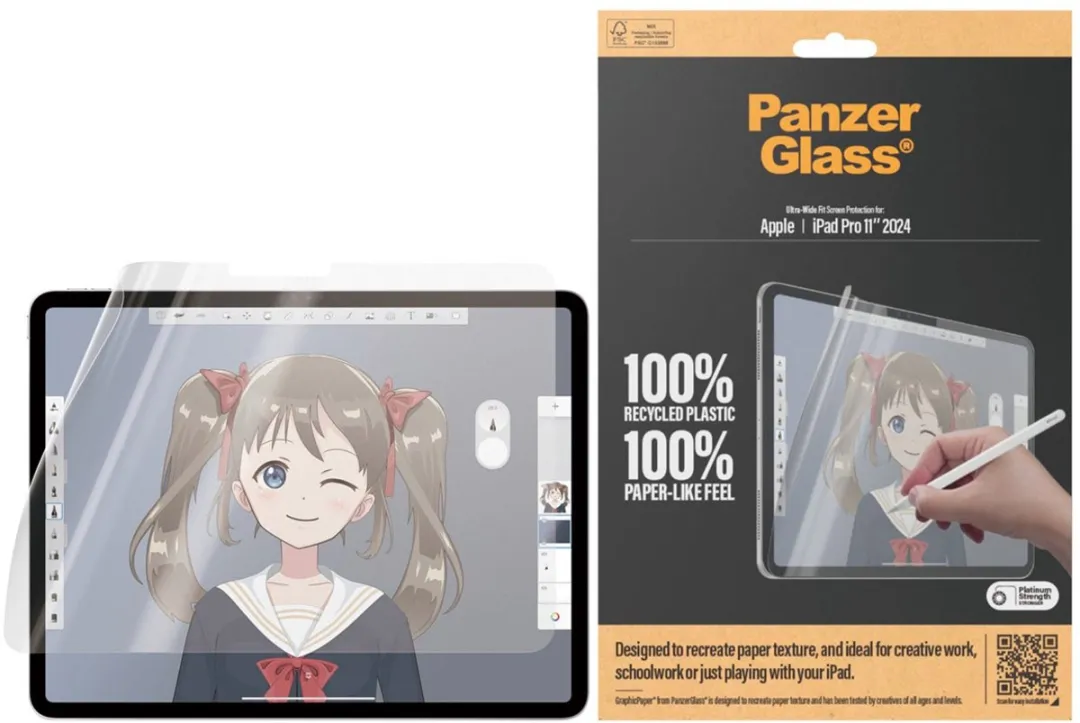 PanzerGlass GraphicPaper Ultra-Wide 2832 iPad Pro 11 Screenprotector - Transparant