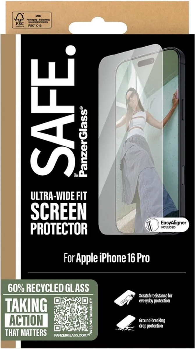 PanzerGlass SAFE95876 Screenprotector iPhone 16 Pro - Case Friendly