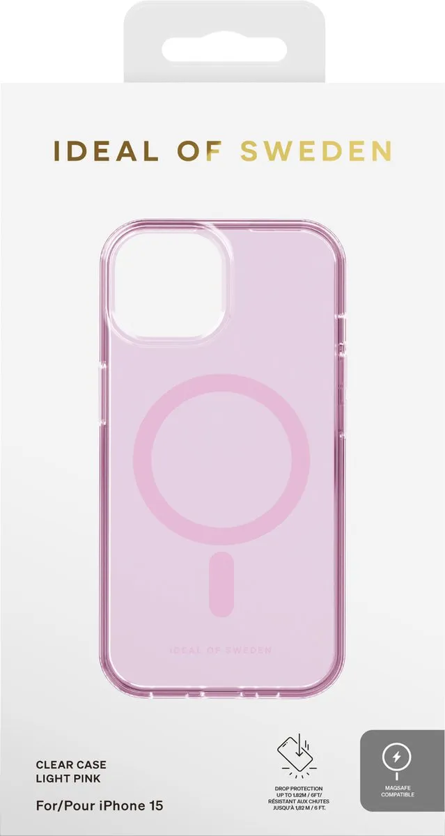 iDeal of Sweden Clear Case MagSafe iPhone 15 - Light Pink