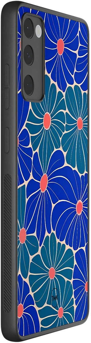 Casevibes S20FE/B/002 Hoesje Samsung Galaxy S20 FE - Blauw Indigo Bloemen