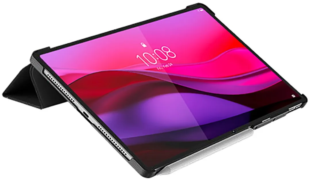 Just in Case Cazy TriFold Bookcase Hoes - Lenovo Yoga Tab Plus 12" - Zwart