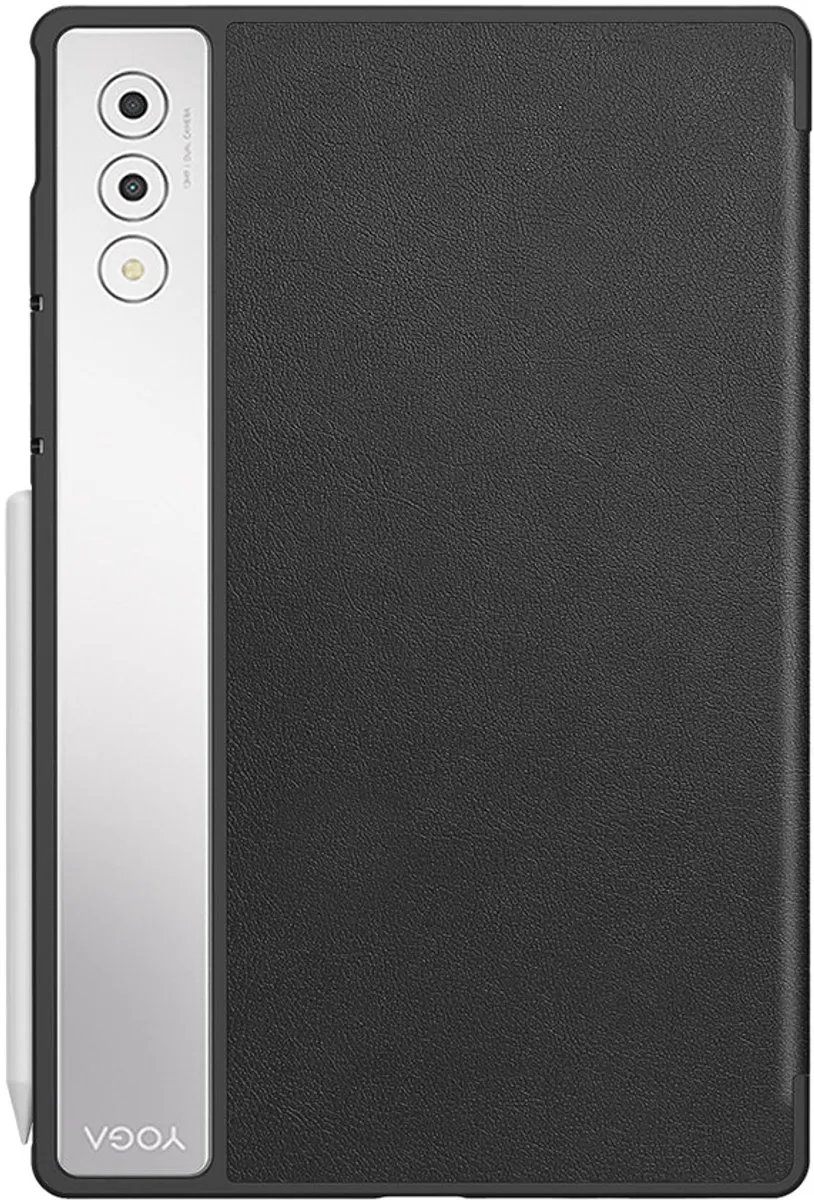 Just in Case Cazy TriFold Bookcase Hoes - Lenovo Yoga Tab Plus 12" - Zwart