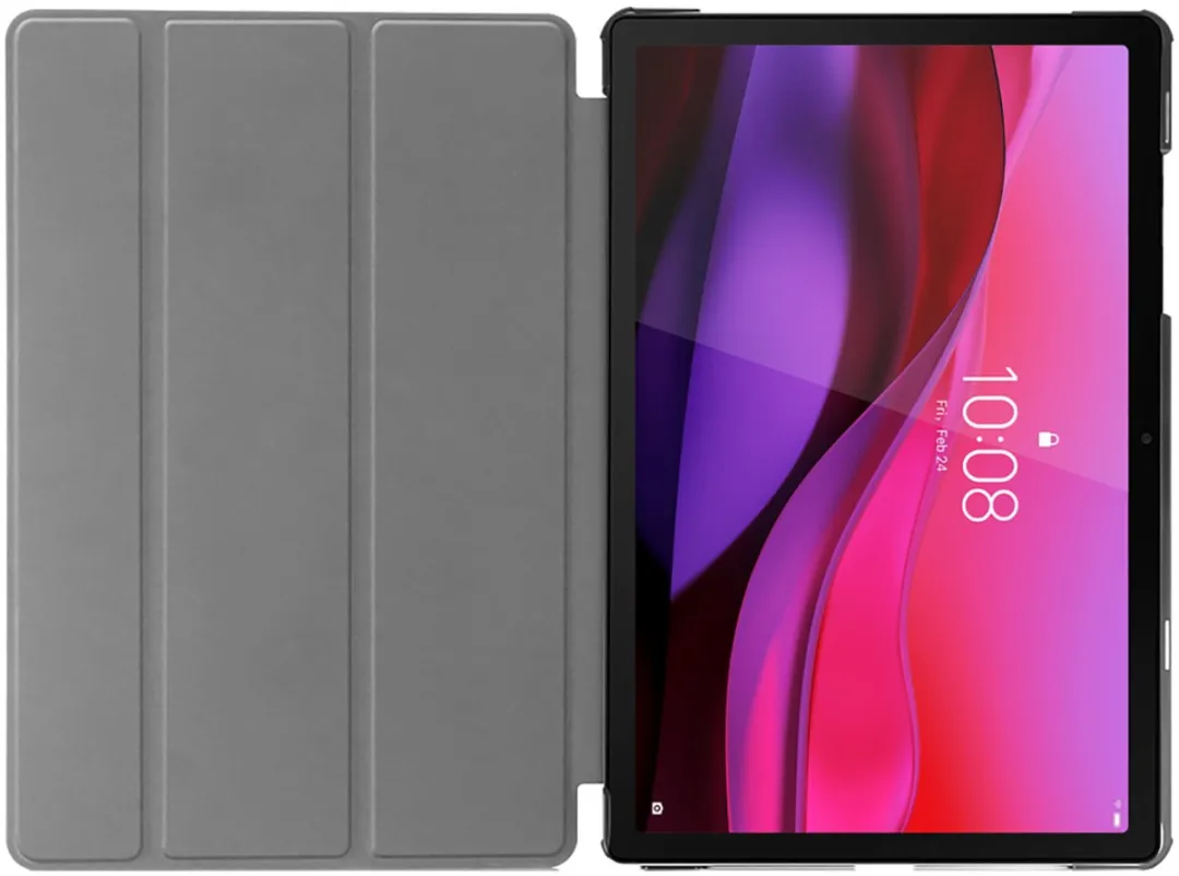 Just in Case Cazy TriFold Bookcase Hoes - Lenovo Yoga Tab Plus 12" - Zwart
