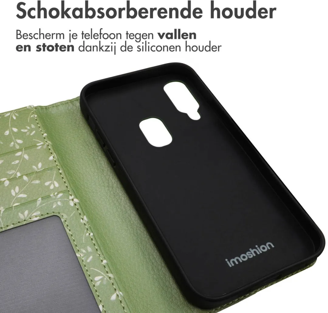 Imoshion Samsung Galaxy A20e Hoesje Green Flowers - 3 Pasjes