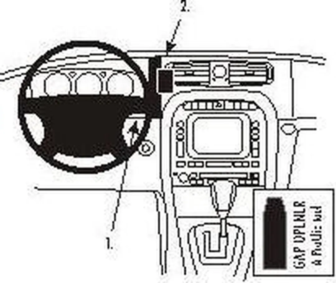 Brodit ProClip Center Mount Jaguar XJ 2003-2009 - Zwart - MPN 853383