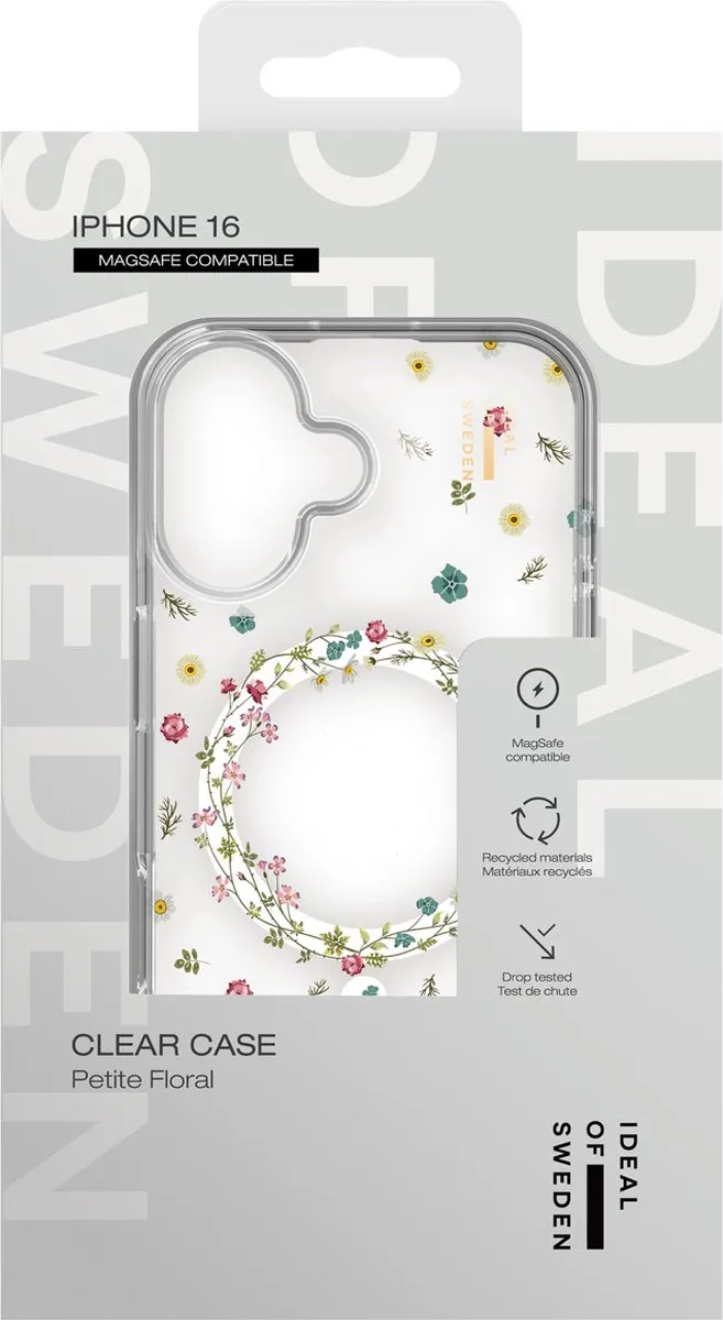 iDeal of Sweden Clear Case iPhone 16 Petite Floral - MagSafe