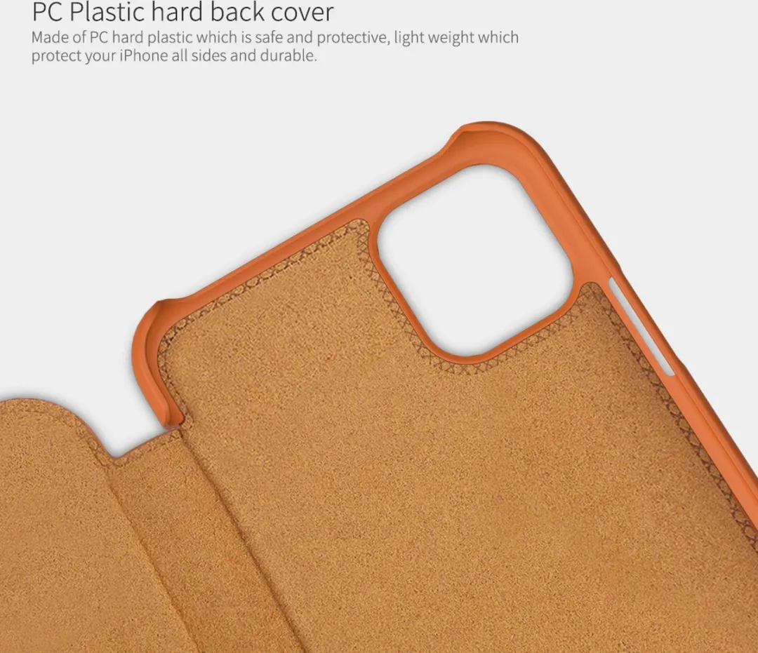Nillkin Qin Book Hoesje iPhone 11 Pro Max - Bruin - afbeelding 6 van 6