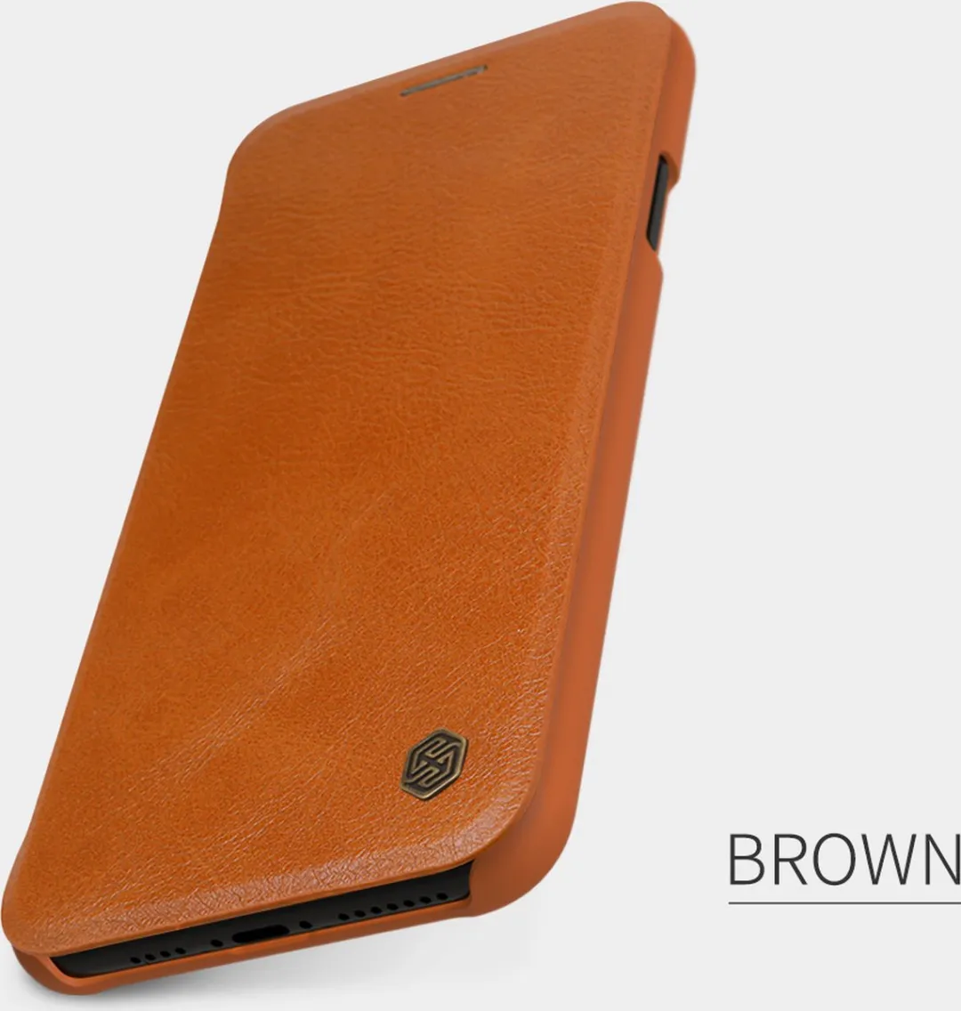 Nillkin Qin Book Hoesje iPhone 11 Pro Max - Bruin - afbeelding 2 van 6