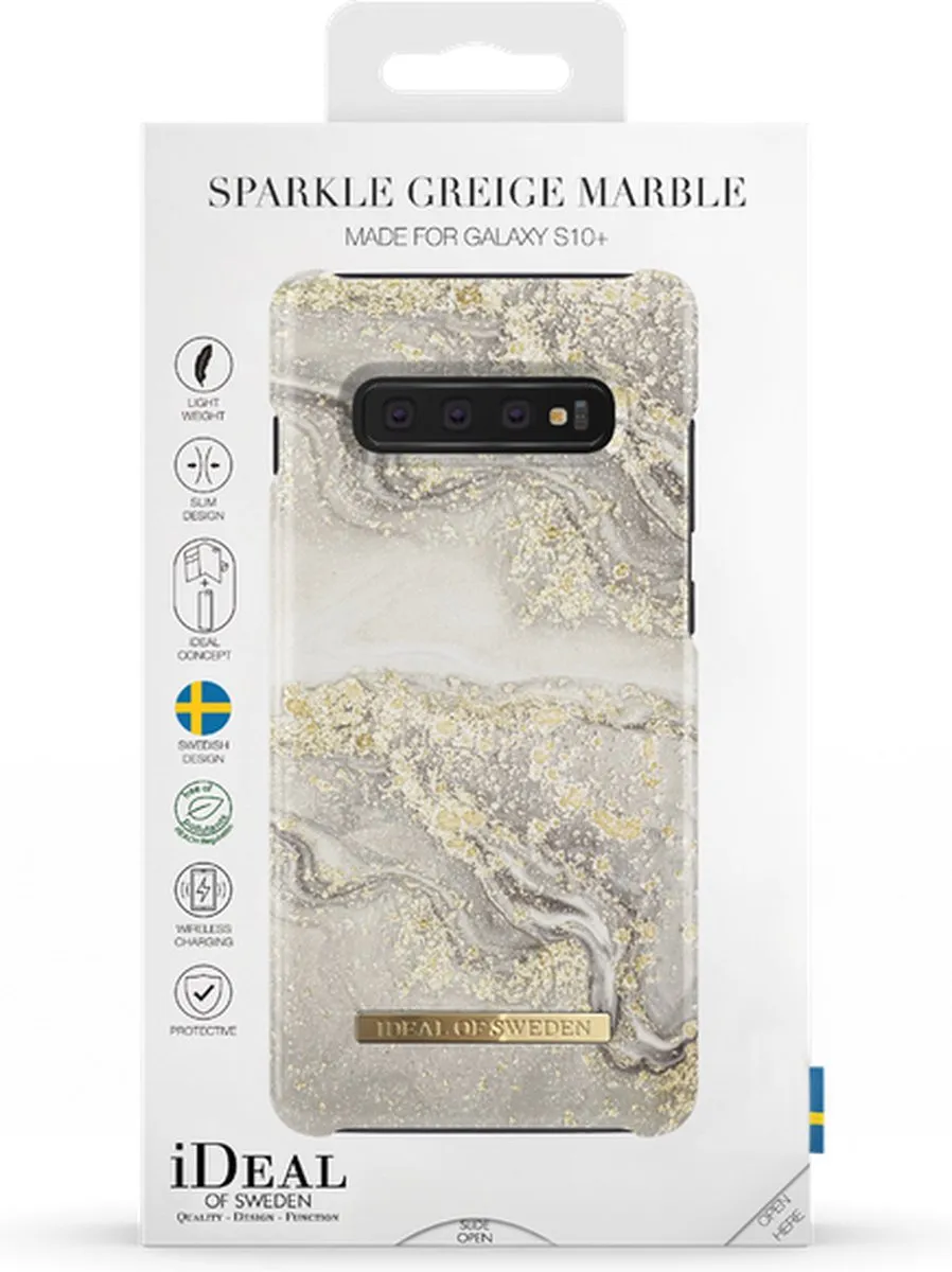iDeal of Sweden Samsung Galaxy S10+ Sparkle Hoesje - Grijs