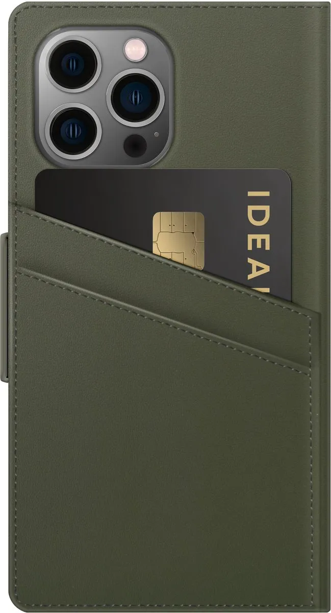 iDeal of Sweden Atelier Wallet iPhone 13 Pro Max - 3 Pasjes - Intense Khaki - afbeelding 6 van 6